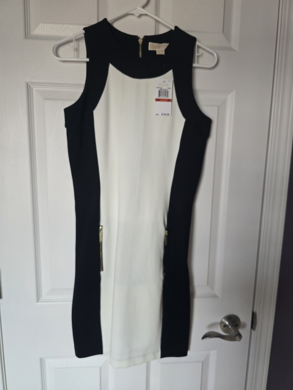 MICHAEL Michael Kors Women's Black & White Colorblock Dress